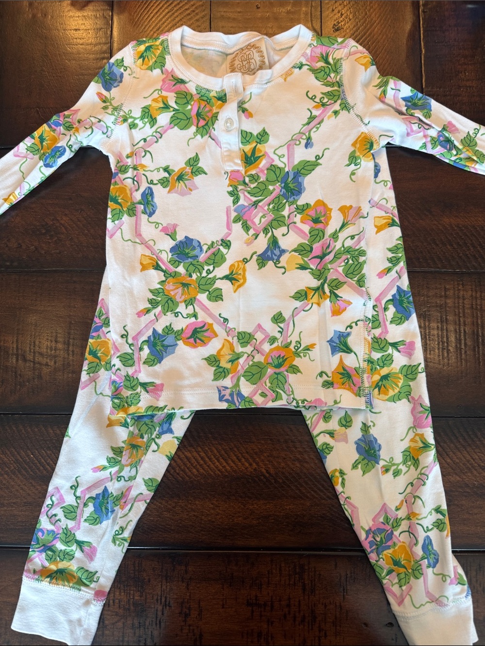 HTF The Beaufort Bonnet Company TBBC Marietta Morning Glory Pajamas 4T